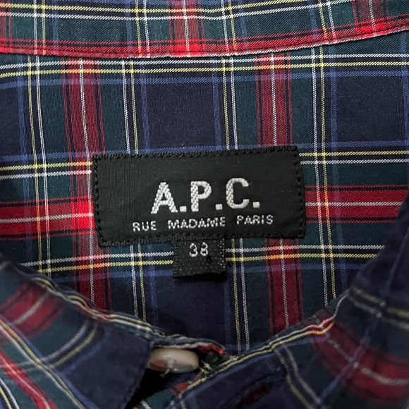 A.P.C. Plaid Button Down Shirt - Picture 7 of 8